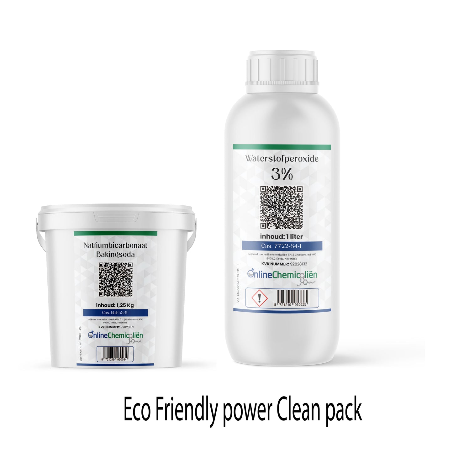 Eco friendly power clean pack waterstofperoxide en bakingsoda 