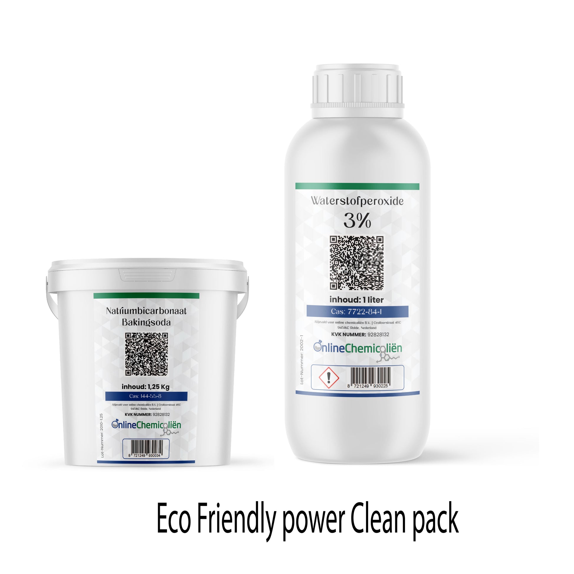 Eco friendly power clean pack waterstofperoxide en bakingsoda 