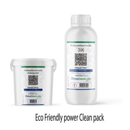 Eco friendly power clean pack waterstofperoxide en bakingsoda 